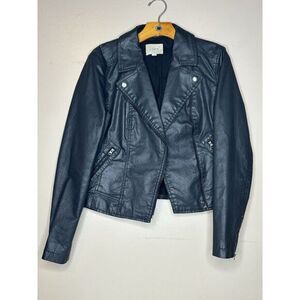 Ann‎ Taylor Loft faux leather look moto jacket  Size Small